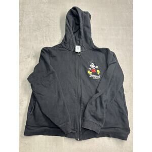 Disneyland Resort Hoodie Mens XL Full Zip Mickey Mouse Embroidered Sweatshirt